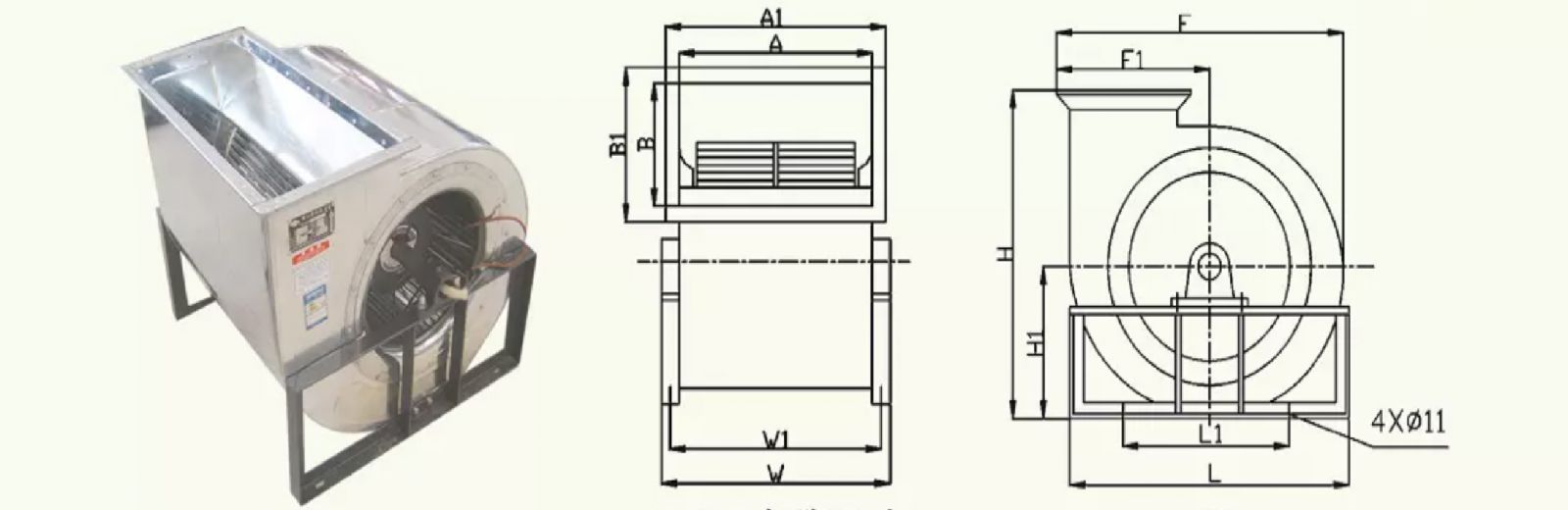 Quạt hút phòng sơn ô tô 4kw