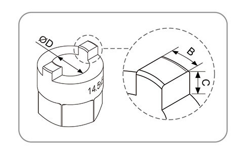 Tuýp mở bu lông trong Toptul JEAJ0201