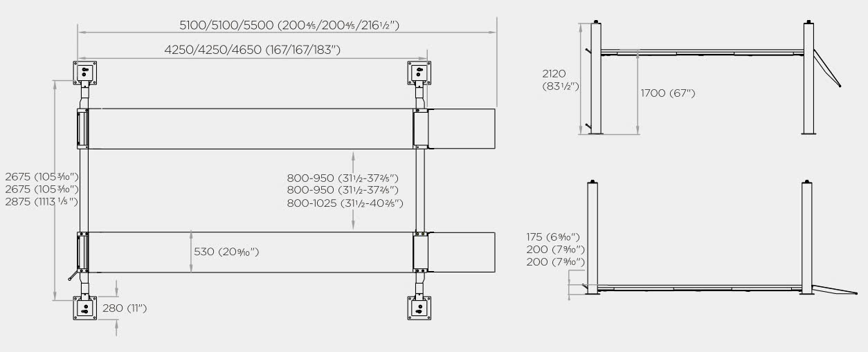 Cầu nâng 4 trụ VIMET FLS45111