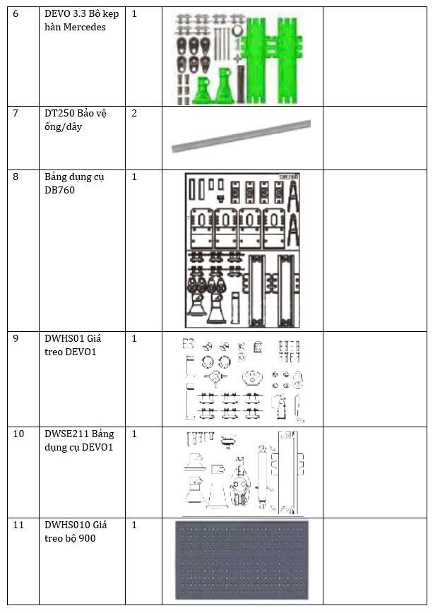 Thiết bị kéo nắn xe tai nạn và bộ phụ kiện tiêu chuẩn VIMET BRS23803