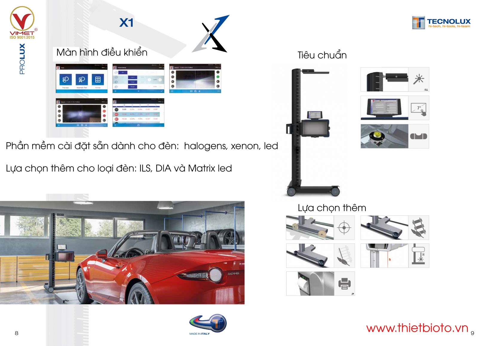 Thiết bị kiểm tra và hiệu chỉnh đèn pha