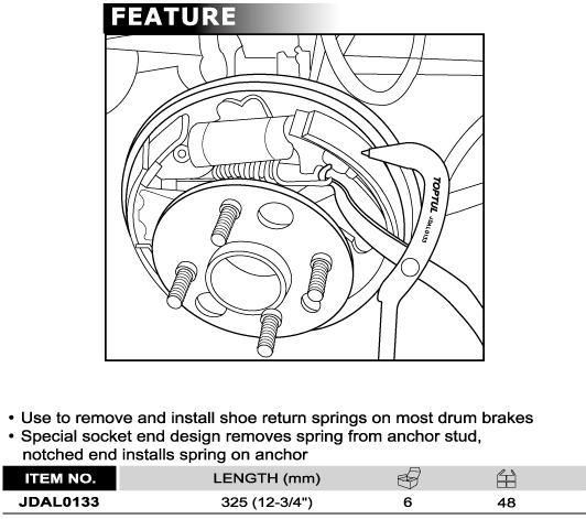 Kìm tháo lò xo thắng đùm Toptul JDAL0133