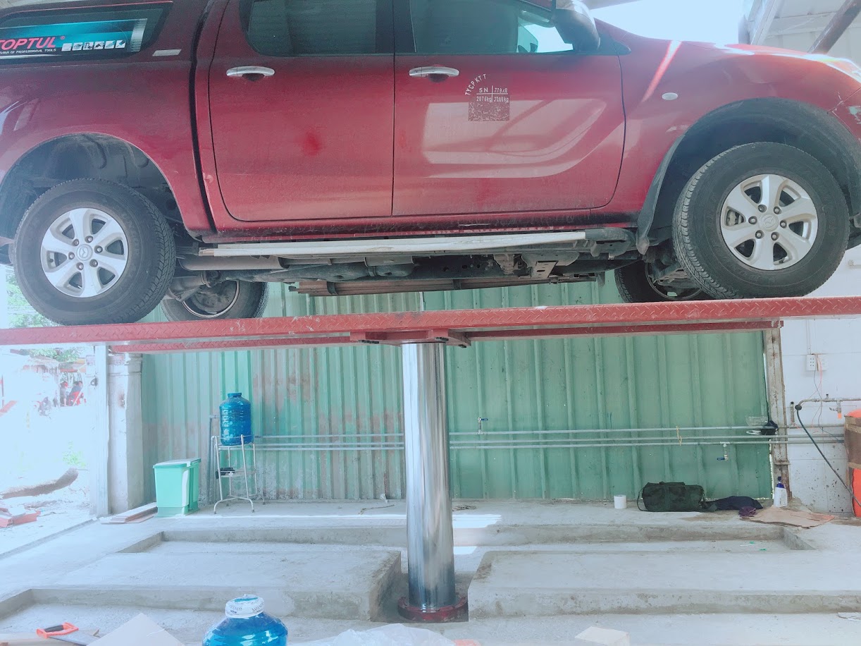 Cầu nâng 1 trụ âm nền chuyên rửa xe ô tô và xe tải nhẹ ( Benz rửa xe ô tô) VIMET VLWS3501