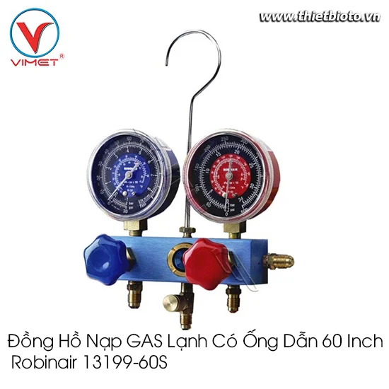 Đồng hồ nạp GAS lạnh có ống dẫn 60" 13199-60S