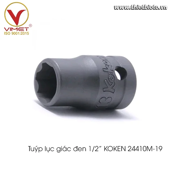 Tuýp lục giác đen 1/2" KOKEN 24410M-19