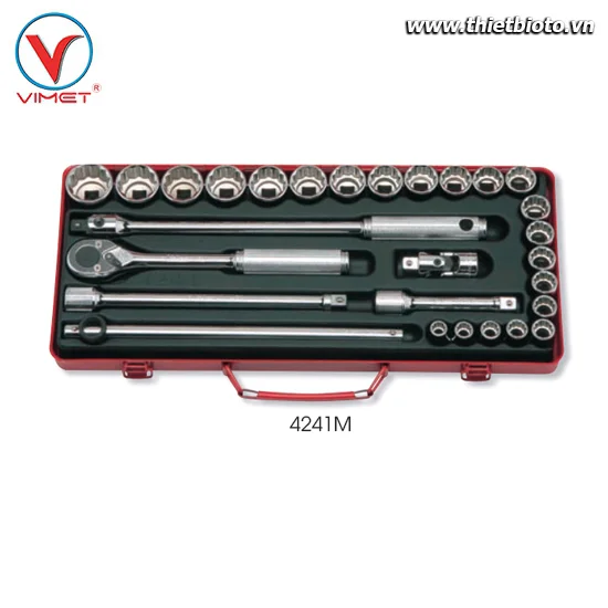 Bộ cần xiết và đầu tuýp 1/2" 28pcs Koken 4241M