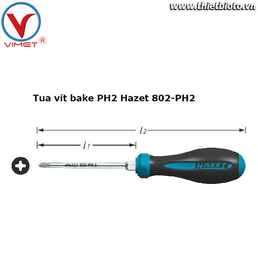 Tua vít bake PH2 Hazet 802-PH2