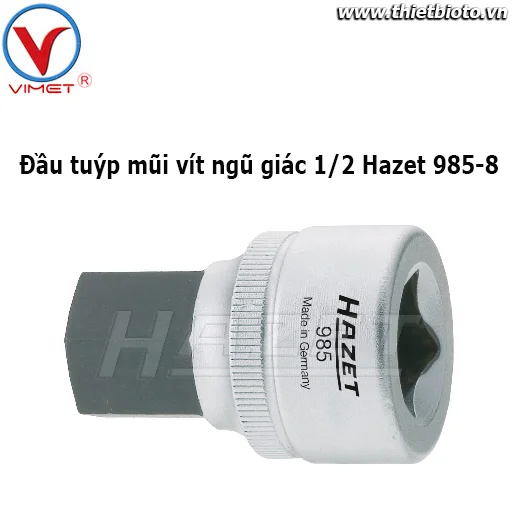 Đầu tuýp mũi vít ngũ giác 1/2 Hazet 985-8