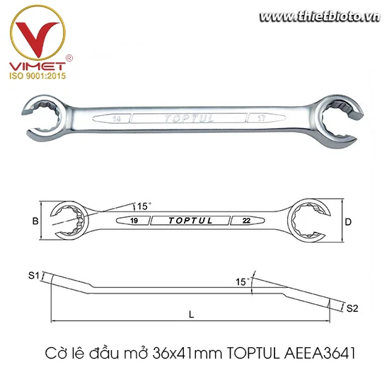 Cờ lê đầu mở 36x41mm TOPTUL AEEA3641