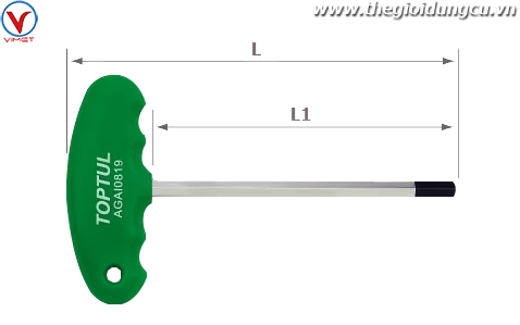 T lục giác có tay cầm nhựa 1/4" TOPTUL AHAI0819