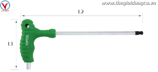 Lục giác L 1 đầu bi 10mm TOPTUL AGCA1028