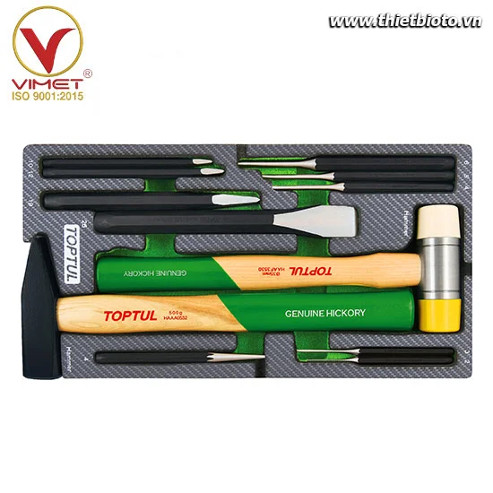 Khay dụng cụ búa đột đục 12pcs TOPTUL GEA0123