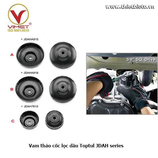 Vam tháo cốc lọc dầu  68mm  14 cạnh  TOPTUL JDAH6814