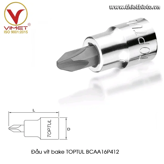 Đầu vít bake 1/2" TOPTUL BCAA16P412