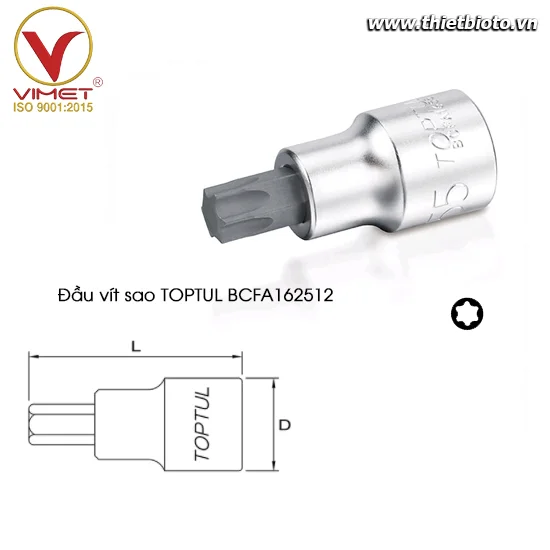Đầu vít sao 1/2" TOPTUL BCFA162512