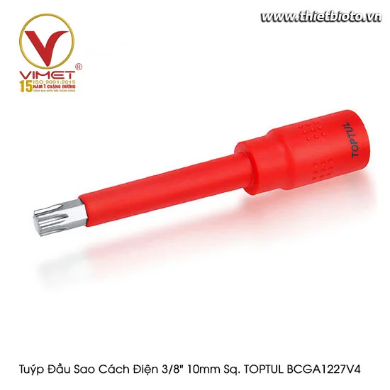 Tuýp đầu sao cách điện 3/8" 10mm sq. TOPTUL BCGA1227V4