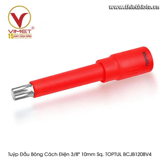 Tuýp đầu bông cách điện 3/8" 10mm sq. TOPTUL BCJB1208V4