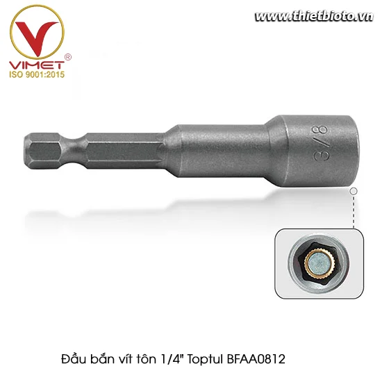 Đầu bắn vít tôn 1/4" Toptul BFAA0812