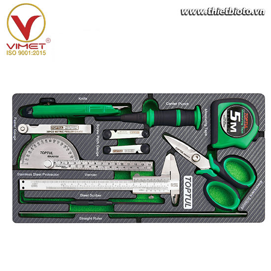Bộ dụng cụ đo đạc cắt 11pcs TOPTUL GEA0112
