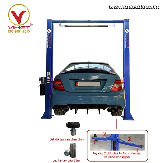 Cầu nâng 2 trụ cáp trên VIMET TLB40121