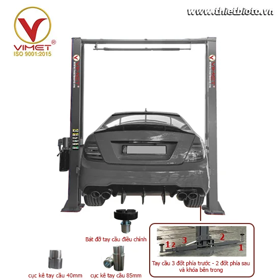 Cầu nâng 2 trụ cáp trên VIMET TLG40122
