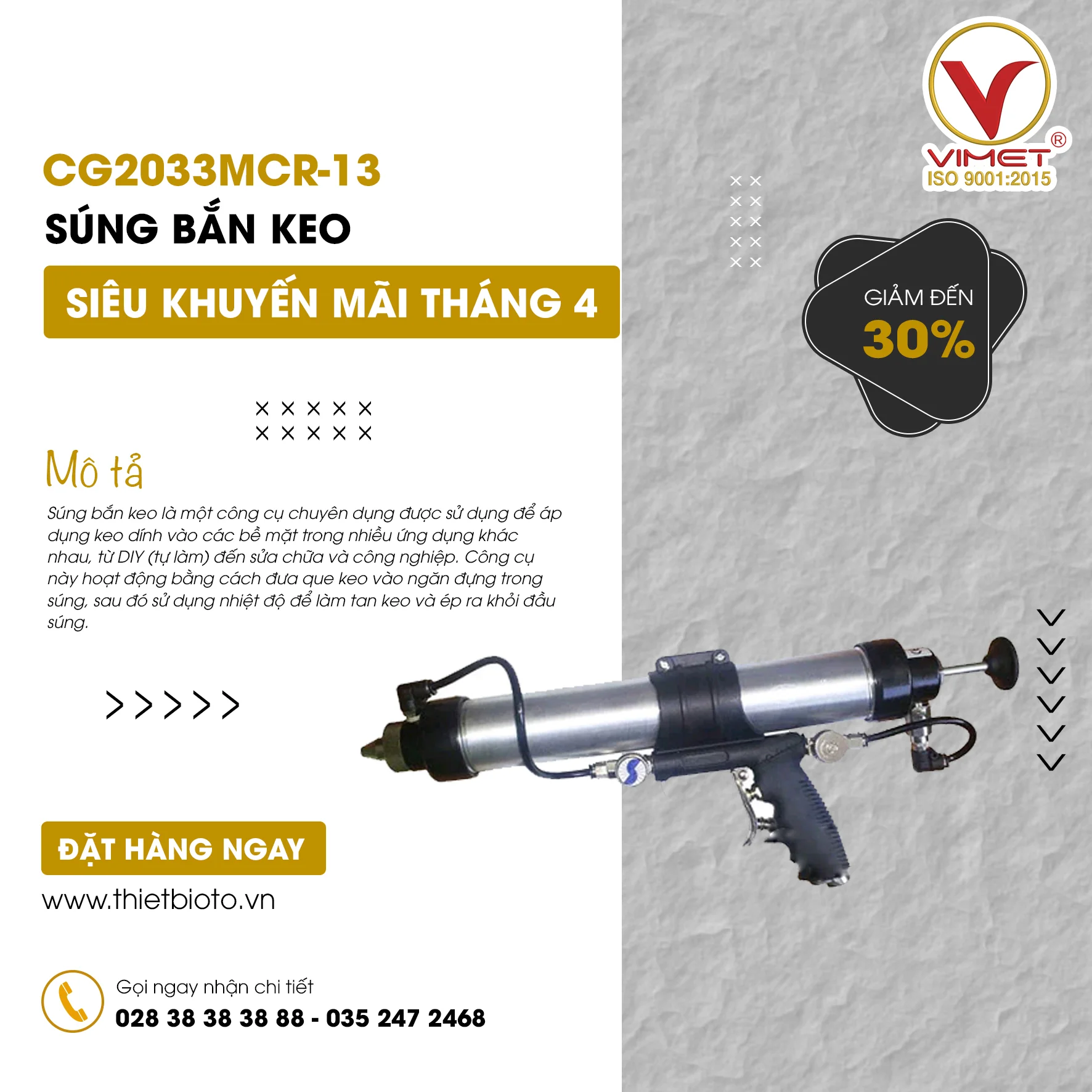 Súng bắn keo Airpro CG2033MCR-13