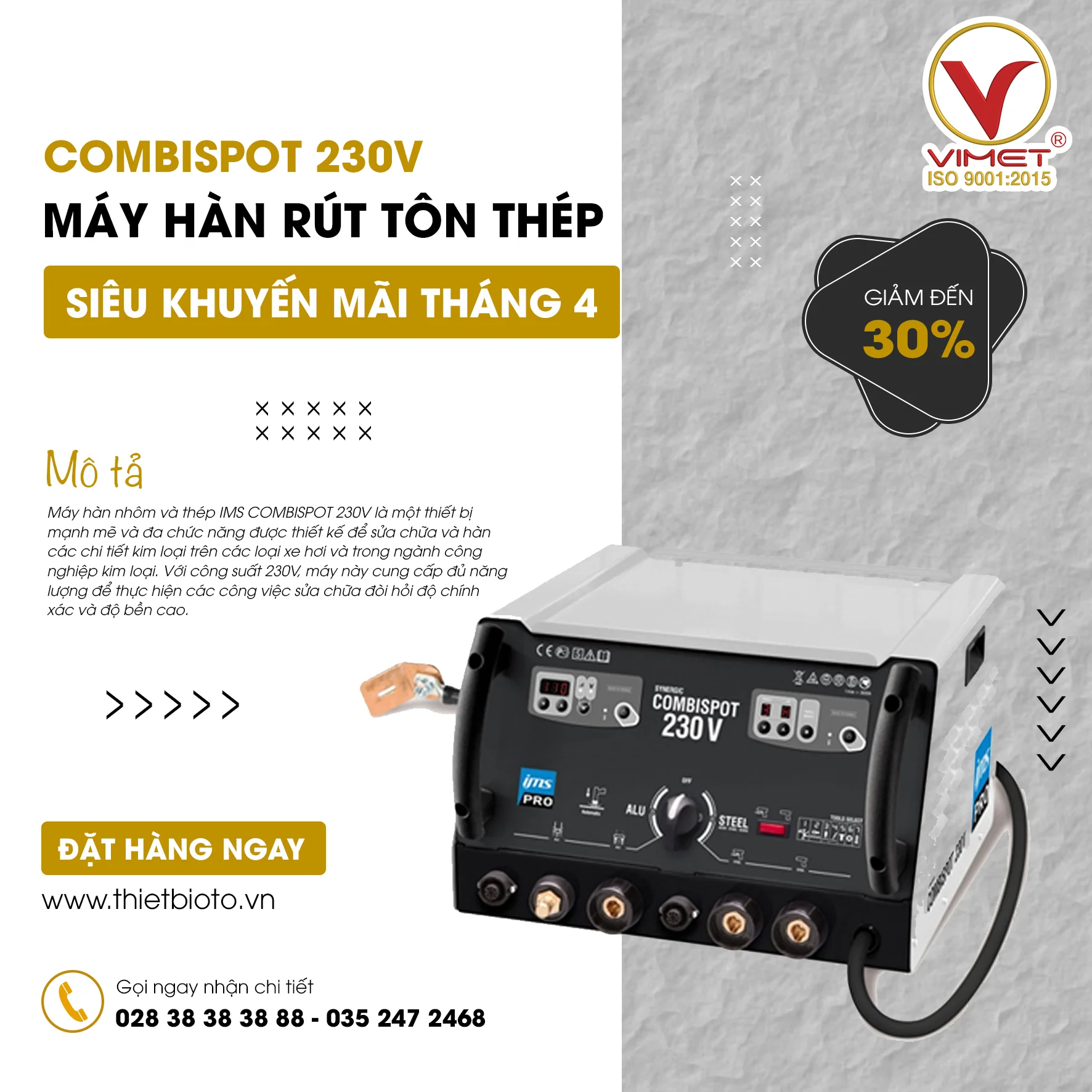 Máy hàn nhôm và thép IMS COMBISPOT 230V