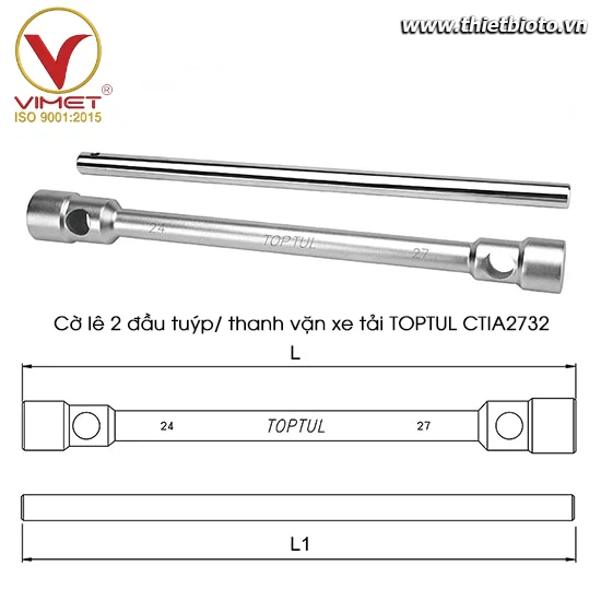Cờ lê 2 đầu tuýp/ thanh vặn xe tải TOPTUL CTIA2732