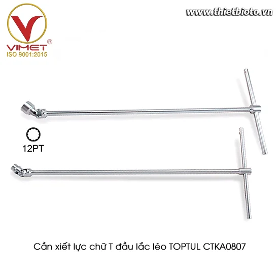 Cần xiết lực chữ T đầu tuýp lắc léo TOPTUL CTKA0807
