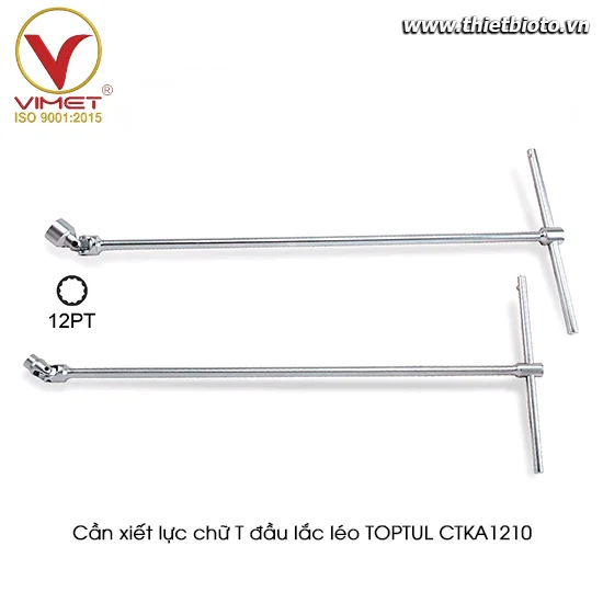Cần xiết lực chữ T đầu tuýp lắc léo TOPTUL CTKA1210