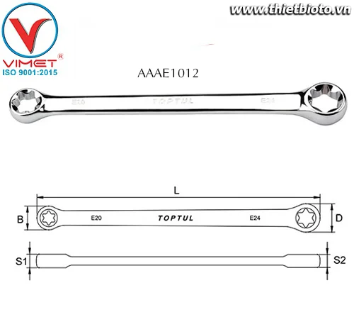 Cờ lê 2 đầu vòng Toptul AAAE1012