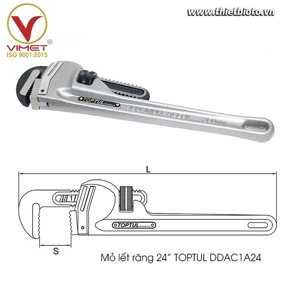 Mỏ lết răng 24" TOPTUL DDAC1A24
