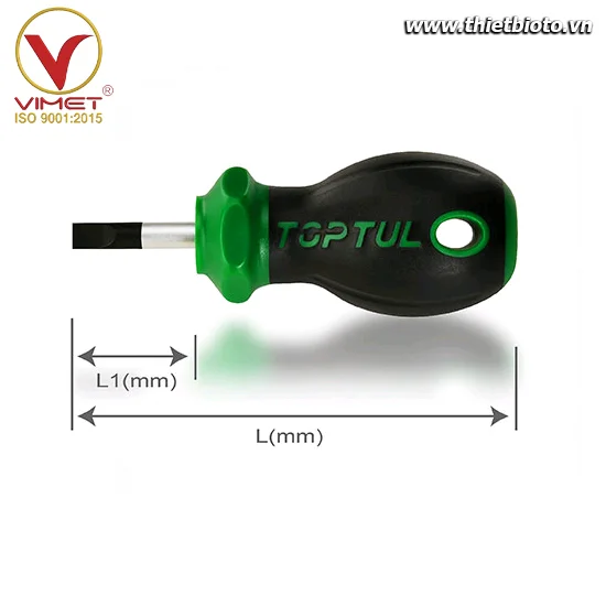 Tua vít dẹt ngắn Toptul FABF5E03