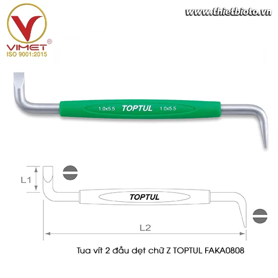 Tua vít 2 đầu dẹt chữ Z  TOPTUL FAKA0808