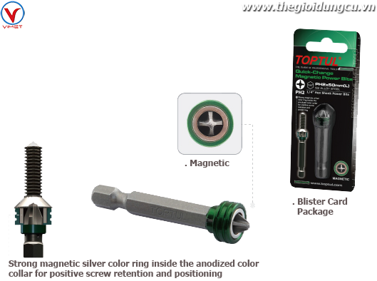 Đầu vít bắn tôn từ tính FQBB0802