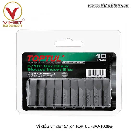 Vỉ đầu vít dẹt 5/16" TOPTUL FSAA1008G