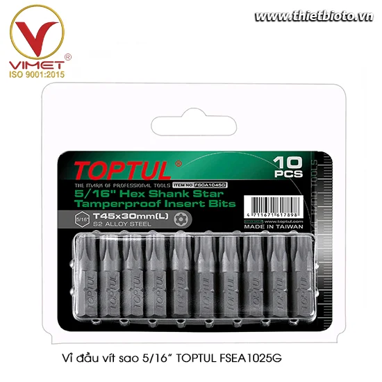 Vỉ đầu vít sao 5/16" TOPTUL FSEA1025G