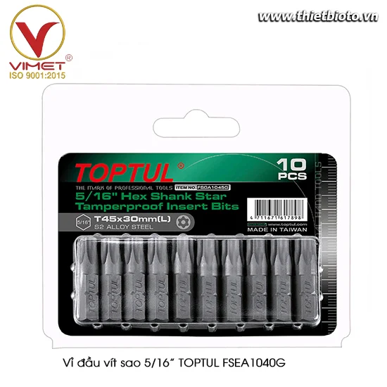 Vỉ đầu vít sao 5/16" TOPTUL FSEA1040G