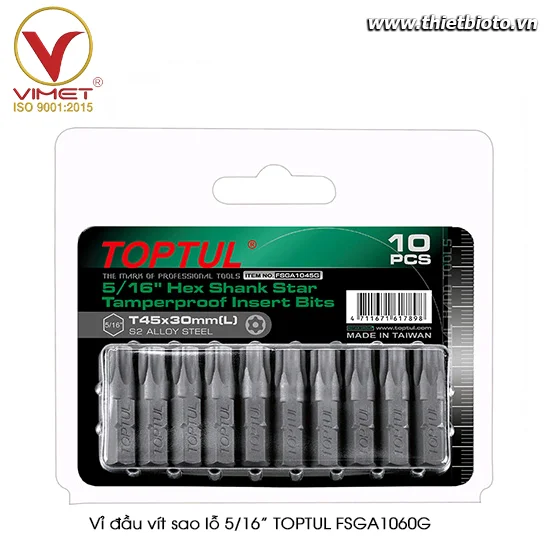 Vỉ đầu vít sao lỗ 5/16" TOPTUL FSGA1060G