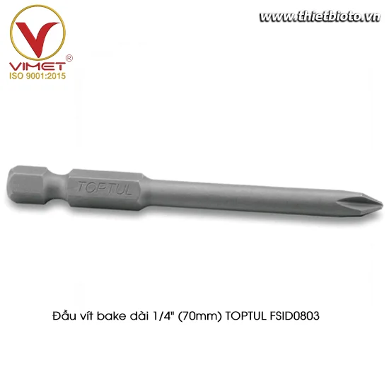 Đầu vít bake dài 1/4" (70mm) TOPTUL FSID0803