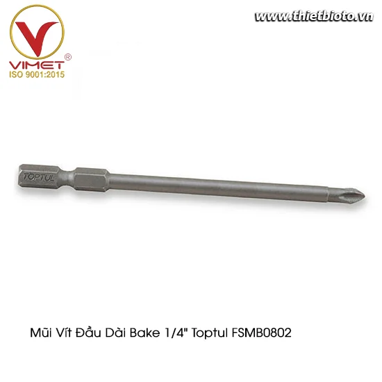 Mũi vít đầu dài bake 1/4" Toptul FSMB0802