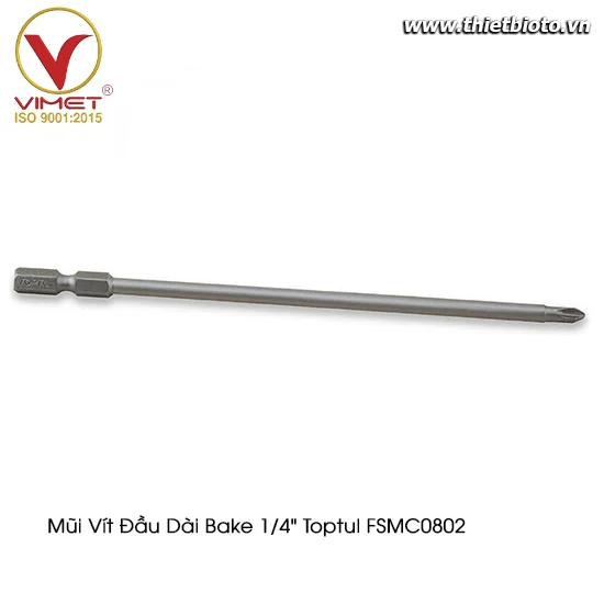 Mũi vít đầu dài bake 1/4" Toptul FSMC0802