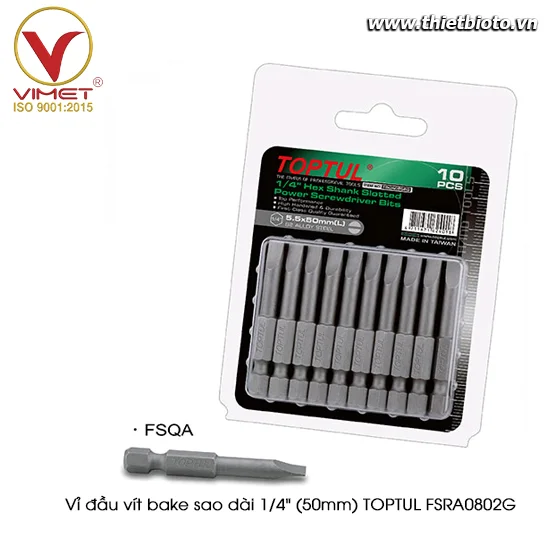 Vỉ đầu vít bake sao dài 1/4" (50mm) TOPTUL FSRA0802G