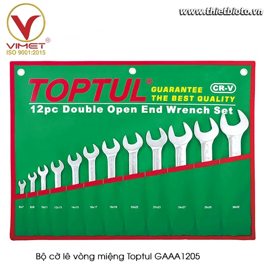 Bộ cờ lê 2 đầu miệng TOPTUL GAAA1205