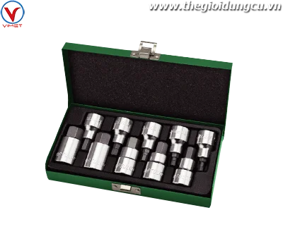 Bộ vít lục giác 1/2" 10 chi tiết Toptul GAAD1007