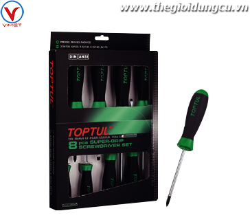 Bộ tua vít chống trượt 8 chi tiết Toptul GAAE0807