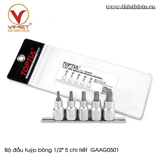 Bộ đầu tuýp bông 1/2" 5 chi tiết  GAAG0501