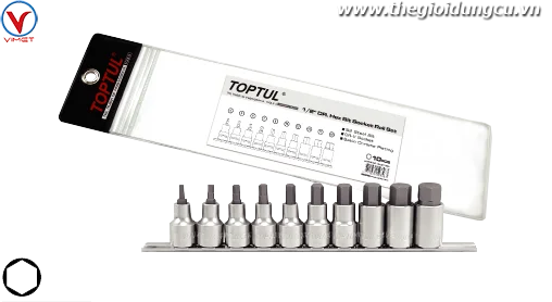 Bộ vít lục giác 1/2" 10 chi tiết Toptul GAAG1005
