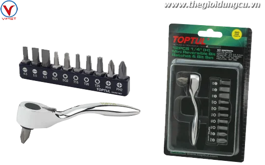 Bộ tay vặn và mũi vít đa năng 1/4" Toptul GAAR1201