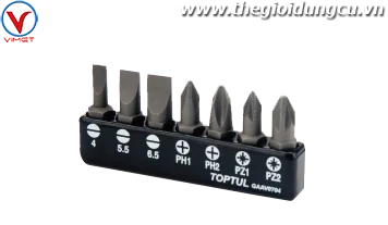 Bộ đầu mũi vít 1/4" 7pcs Toptul GAAV0704